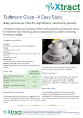 Glaze Recovery
Tableware