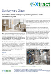 Glaze Recovery
Sanitaryware